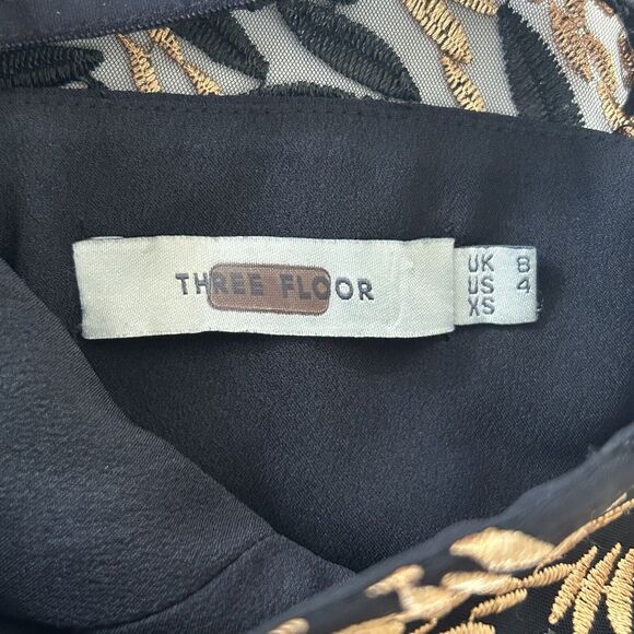 Revolve THREE FLOOR Pine For You Dress Black Maxi Size 4 ($555) Wedding Formal - Picture 5 of 11